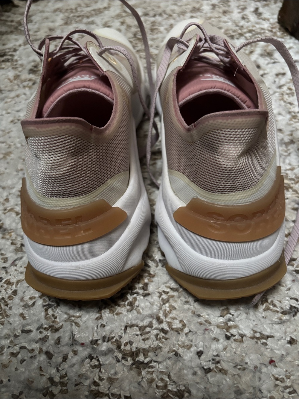 Sorel Women's Pink and Cream Athletic Sneakers - Picture 5 of 6